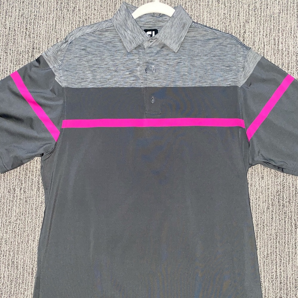 Footjoy Pink Striped Shirt